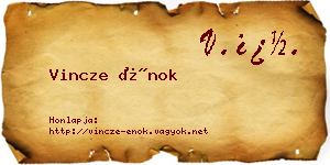 Vincze Énok névjegykártya