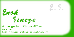 enok vincze business card